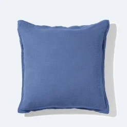 Taie d'oreiller en gaze de coton - Bleu Pompidou