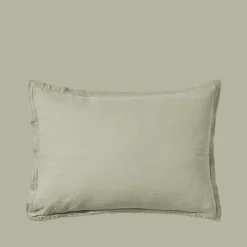 Taie d'oreiller en gaze de coton - Vert 77 Rue de Varenne