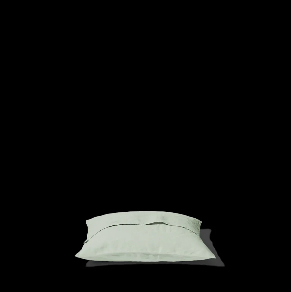 Taie d'oreiller en lin lavé - Vert d'Automne