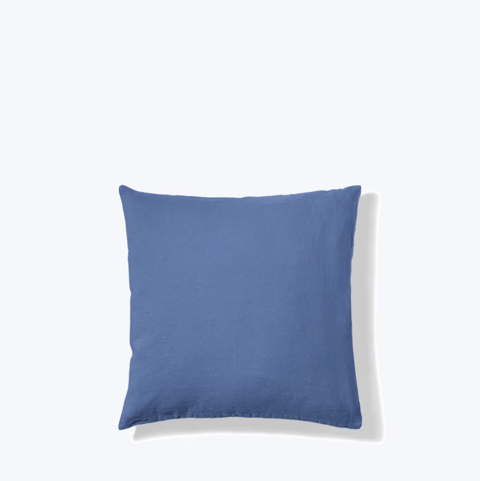 Taie d'oreiller en lin lavé - Bleu Paros