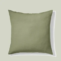 Taie d'oreiller en lin lavé - Vert Komorebi