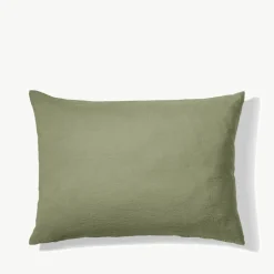 Taie d'oreiller en lin lavé - Vert Komorebi
