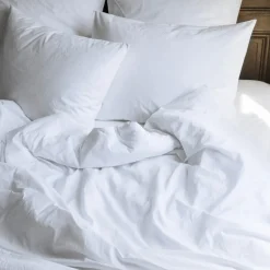 Taie d'oreiller en percale de coton - Blanc Craie