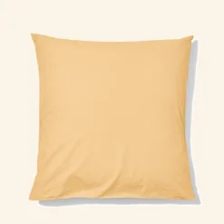 Taie d'oreiller en percale de coton - Jaune Orge