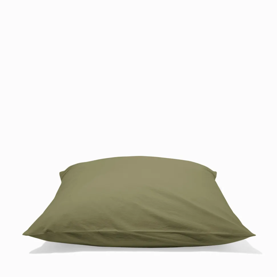Taie d'oreiller en percale de coton - Vert Camouflage