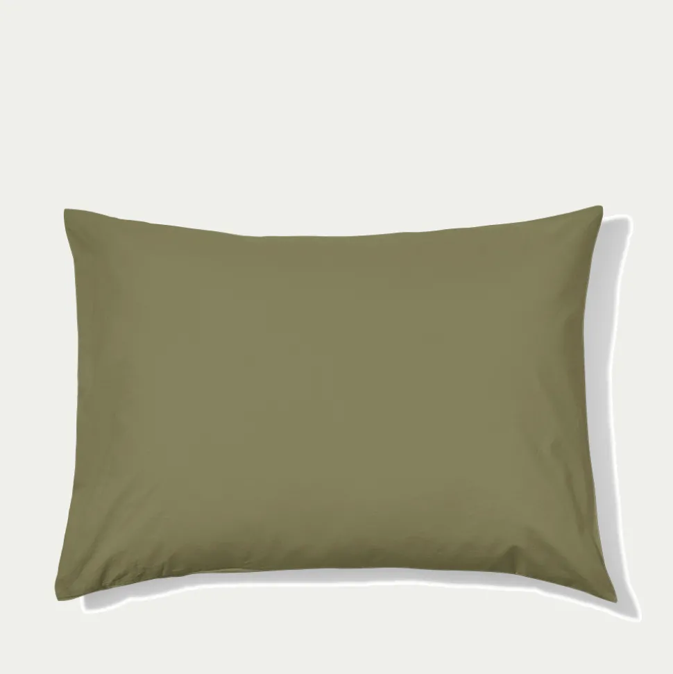 Taie d'oreiller en percale de coton - Vert Camouflage