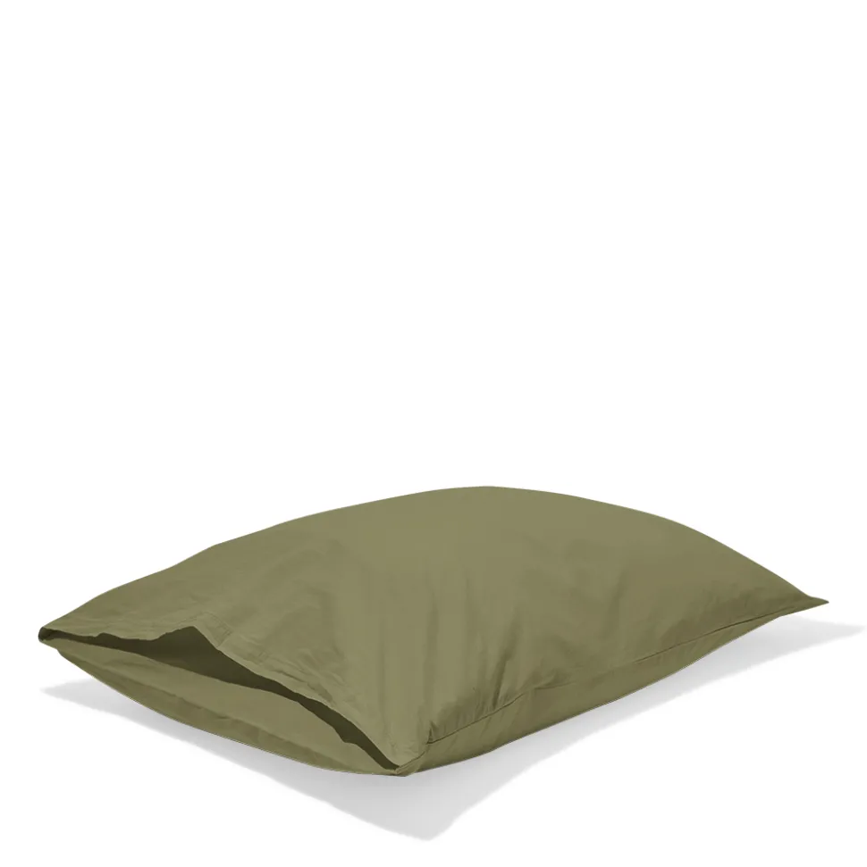 Taie d'oreiller en percale de coton - Vert Camouflage