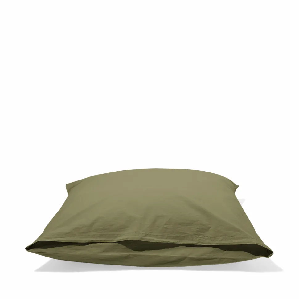 Taie d'oreiller en percale de coton - Vert Camouflage