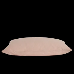 Taie d'oreiller en percale de coton - Rayures Rouge Ocre