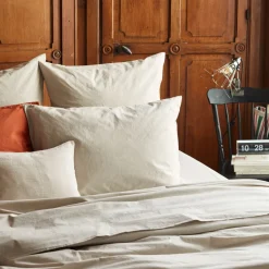 Taie d'oreiller en percale de coton - Beige Dune