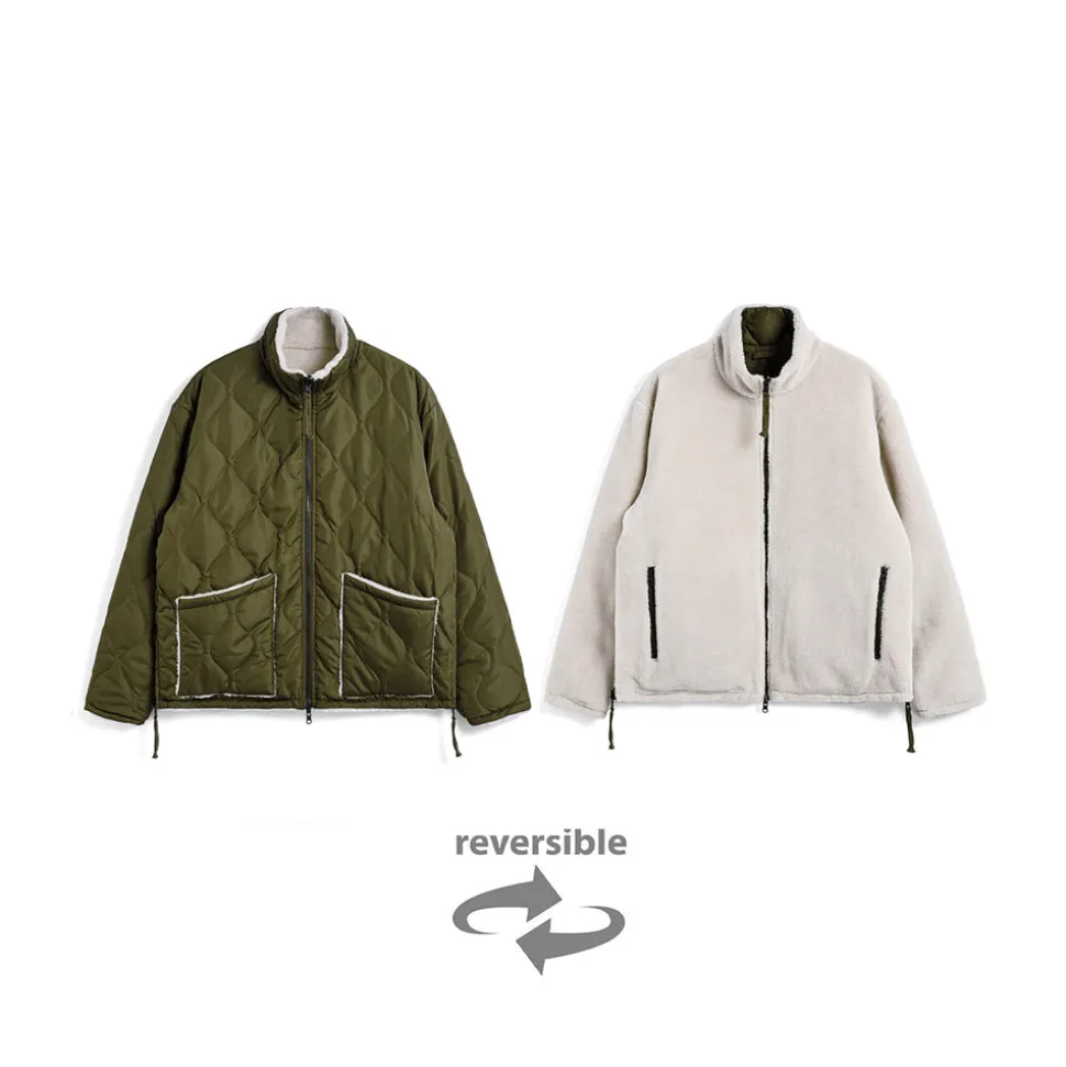 Taion - Veste Military Reversible Down - Olive/Cream