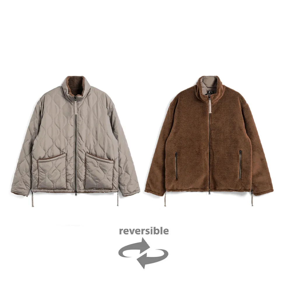 Taion - Veste Military Reversible Down - Marron