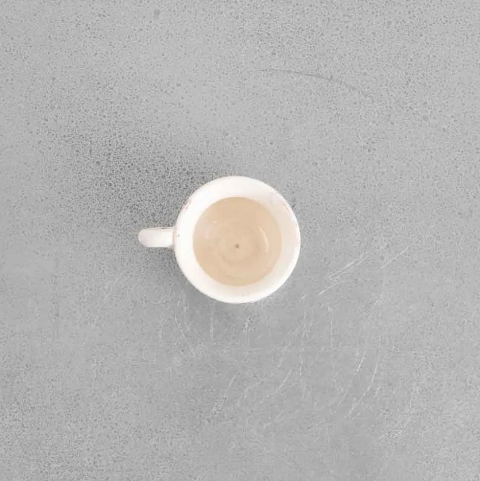 Tasse et soucoupe peinte à la main - Vert