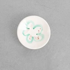 Tasse et soucoupe peinte à la main - Vert