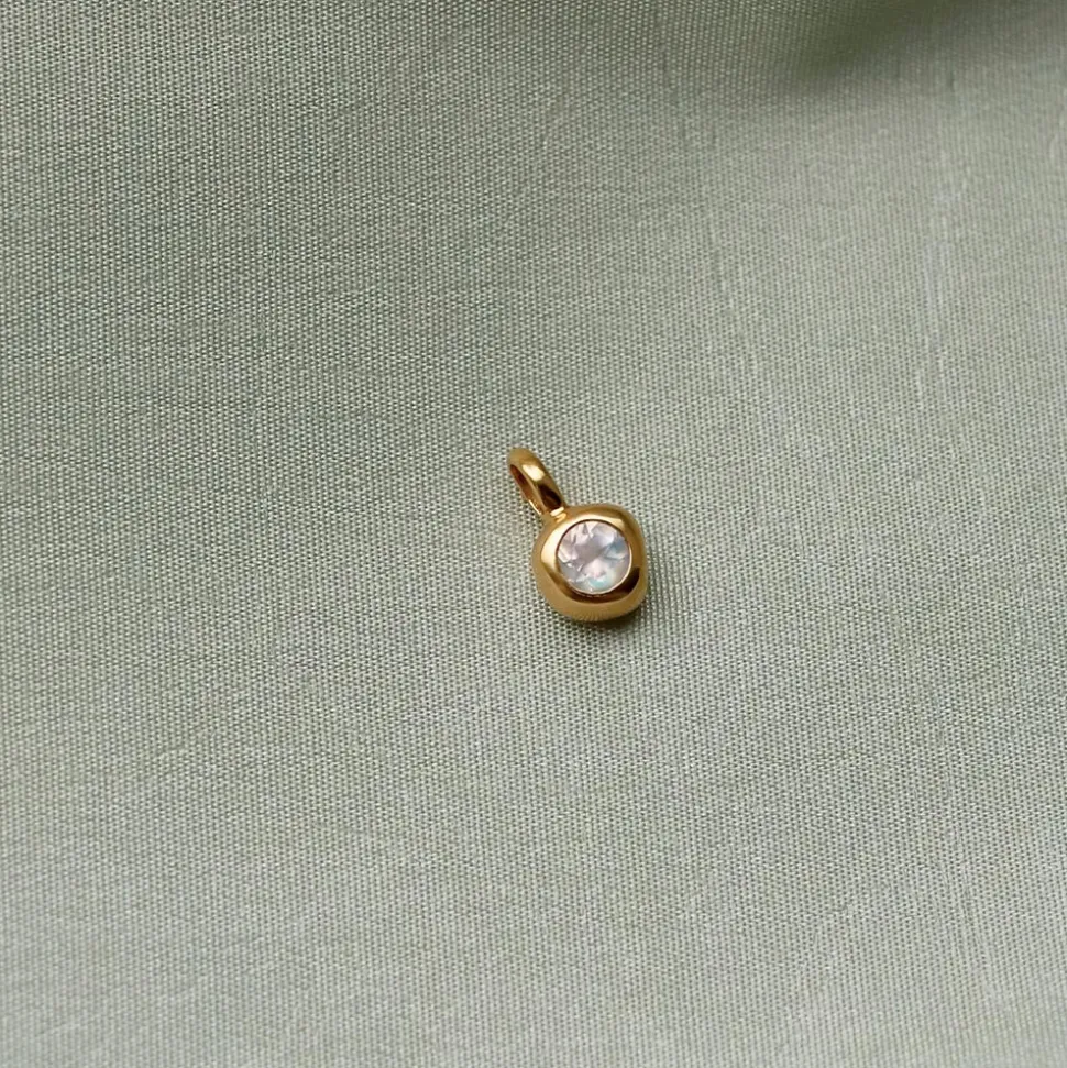 TEN - Pendentif Dipper Charm - Doré Pierre de lune