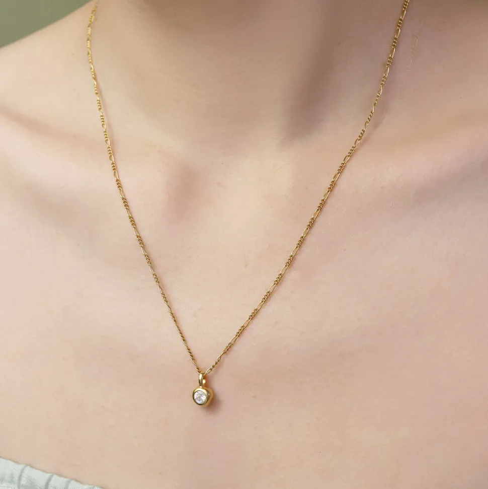 TEN - Pendentif Dipper Charm - Doré Pierre de lune