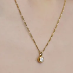 TEN - Pendentif Dipper Charm - Doré Pierre de lune