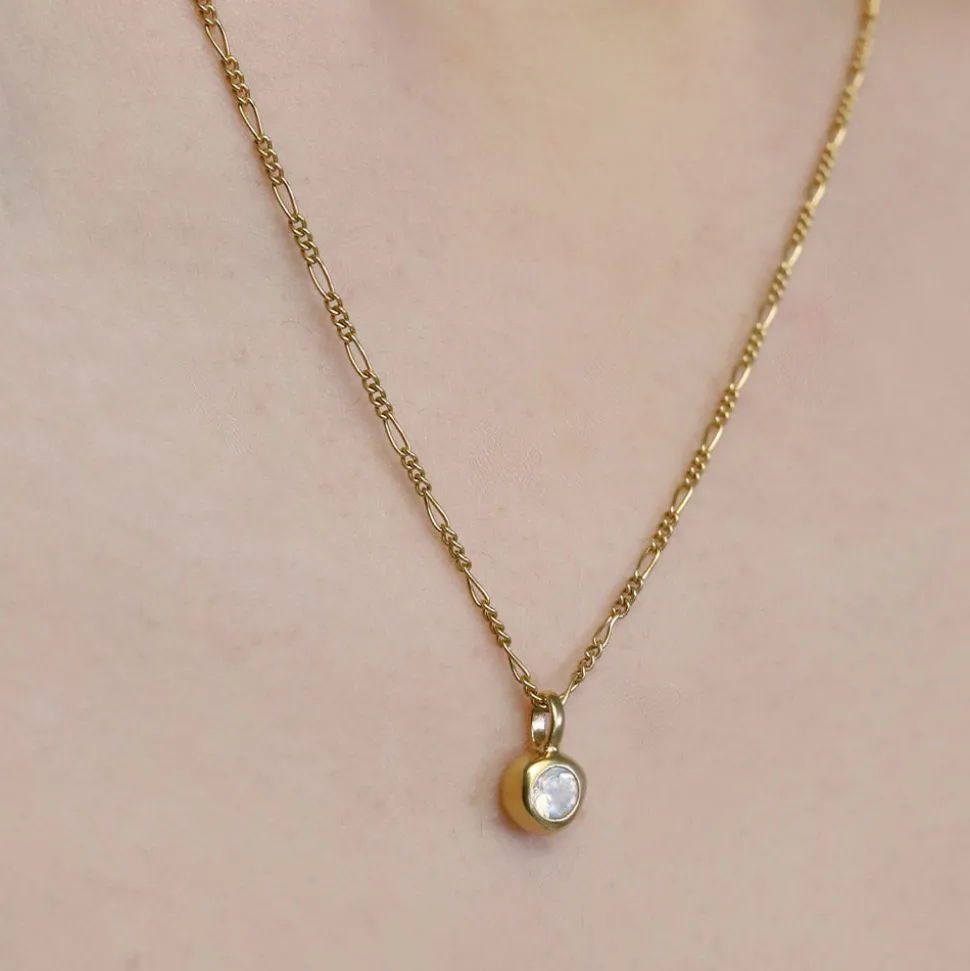TEN - Pendentif Dipper Charm - Doré Pierre de lune