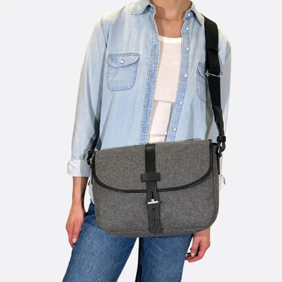 Thyrs - Besace Drap de Laine - Anthracite
