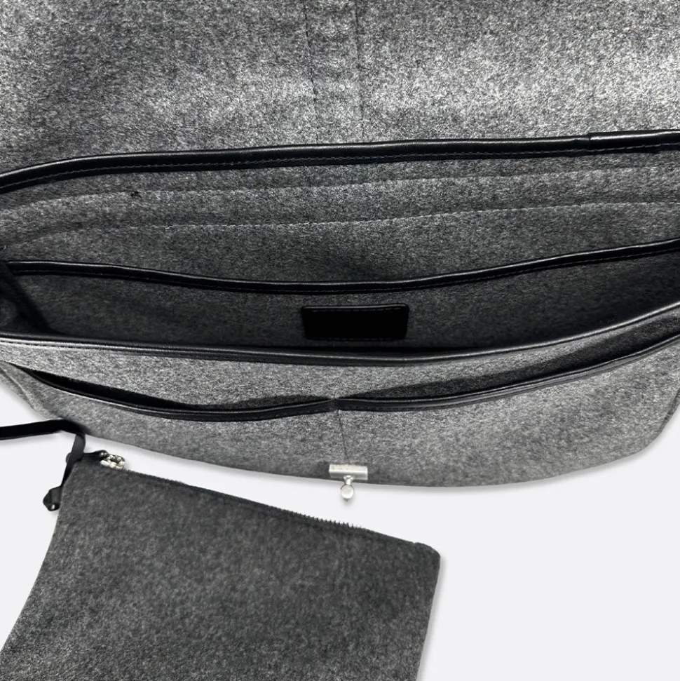 Thyrs - Besace Drap de Laine - Anthracite