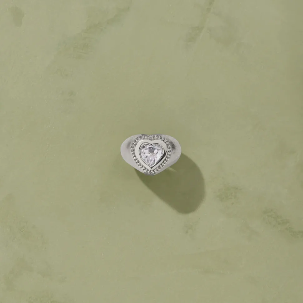 Tityaravy - Bague Gini Argent - Topaze Blanche