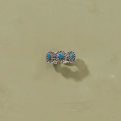 Tityaravy - Bague Saï-7 - Turquoise Argent