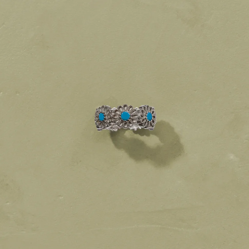 Tityaravy - Bague Saï-7 - Turquoise Argent