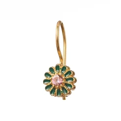 Tityaravy - Boucles d'oreilles émail Saï - Vert