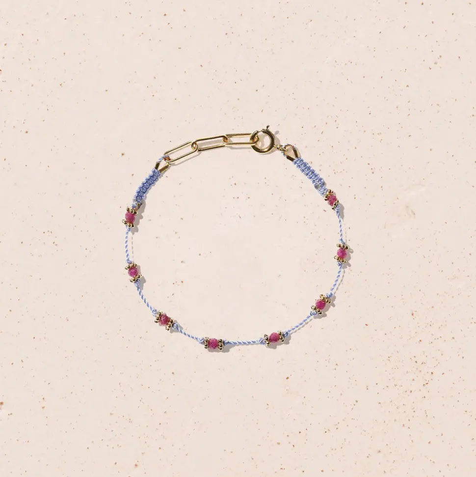 Tityaravy - Bracelet Lotus - Rubis Rose