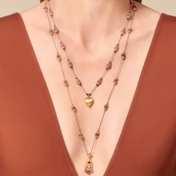 Tityaravy - Collier Dil 1 Labradorite - Marron