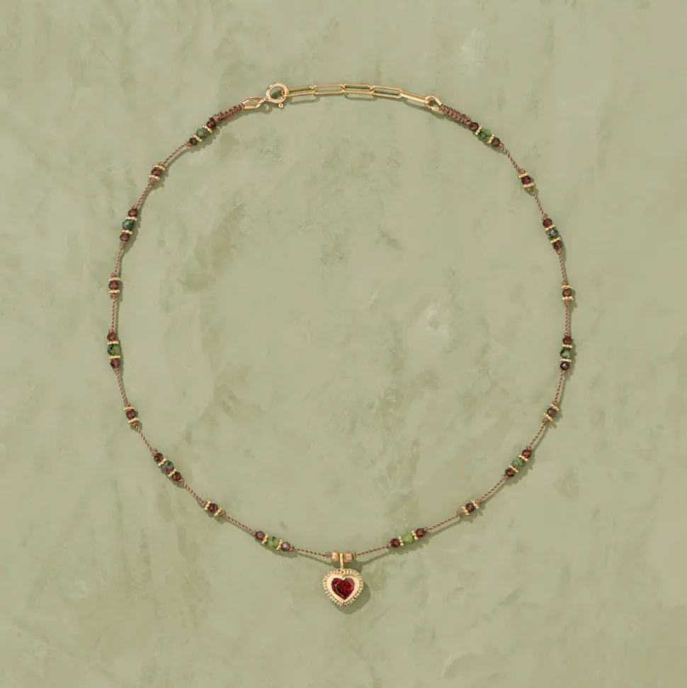 Tityaravy - Collier Gini P Zoïsites - Marron
