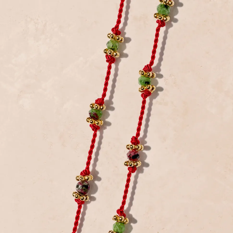 Tityaravy - Collier long Lotus - Rouge