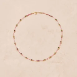 Tityaravy - Collier Lotus - Rose Zoïsite