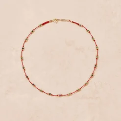 Tityaravy - Collier Lotus - Rubis Zoïsite