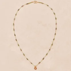 Tityaravy - Collier Malä-Saï perles - Pistache