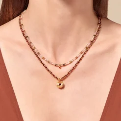 Tityaravy - Collier Prema K grenat - Marron