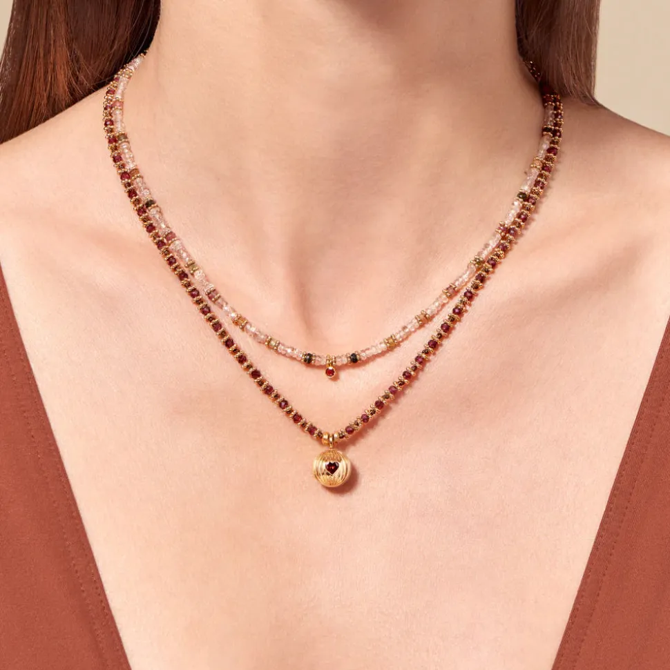 Tityaravy - Collier Prema K grenat - Marron