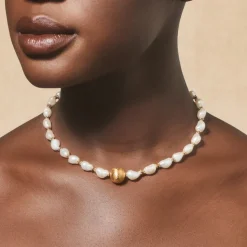 Tityaravy - Collier Samhita Perle - Blanc