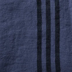 Torchon en lin lavé - Bleu Shibori