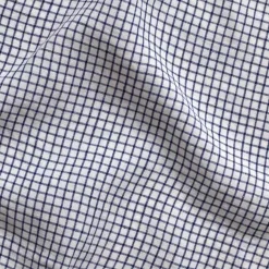 Torchon en lin lavé - Carreaux Bleu Shibori