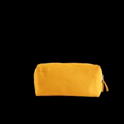 Trousse de toilette en lin lavé - Jaune Vallauris