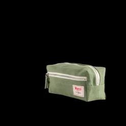 Trousse de toilette en lin lavé - Vert d'Anduze