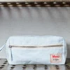 Trousse de toilette en lin lavé - Rayures Chemise Bleu Tyrrhénien