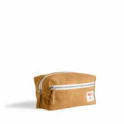 Trousse de toilette en lin lavé - Jaune Asahi