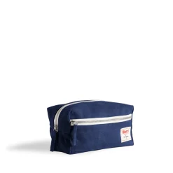Trousse de toilette en lin lavé - Bleu Shibori