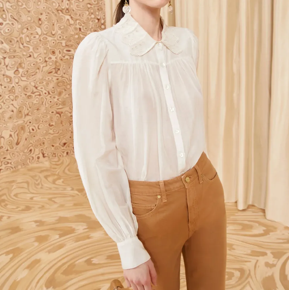 Ulla Johnson - Blouse Rowan - Blanc
