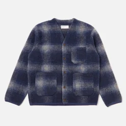 Universal Works - Cardigan à poches - Navy & Grey
