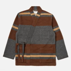 Universal Works - Veste Kyoto Work - Rayures Noir