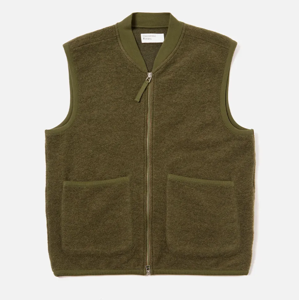 Universal Works - Veste Zip Waistcoat - Olive