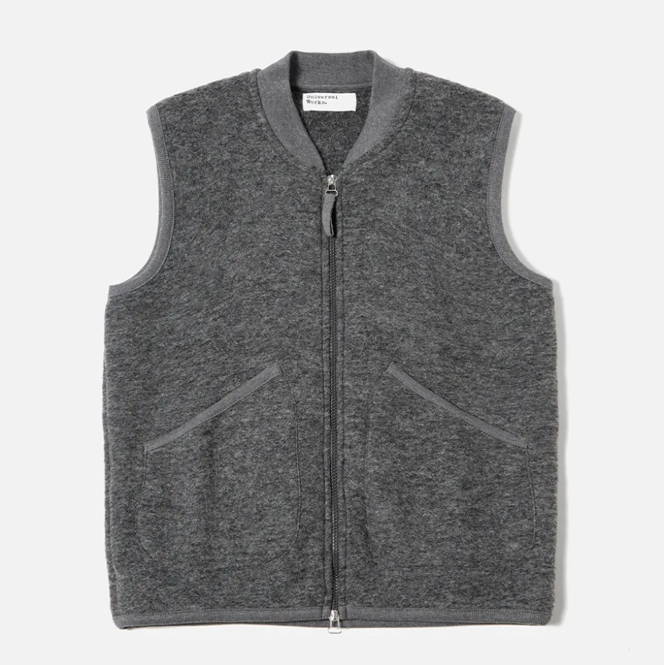 Universal Works - Veste Zip Waistcoat - Gris